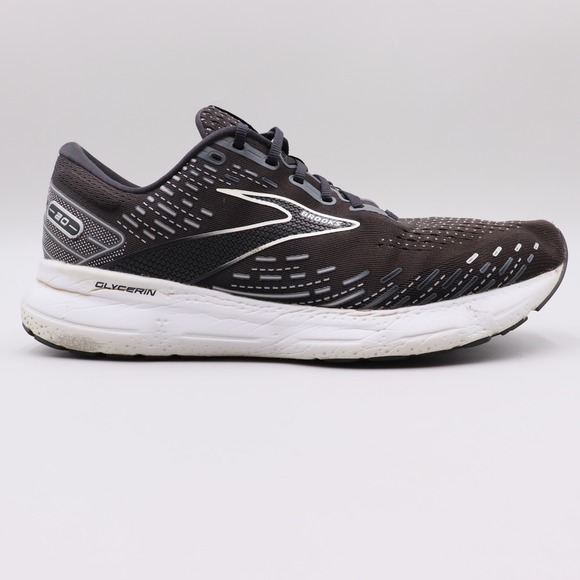 Brooks Glycerin 20 Mens Size 14D US Black White Running Shoes 1103821D059